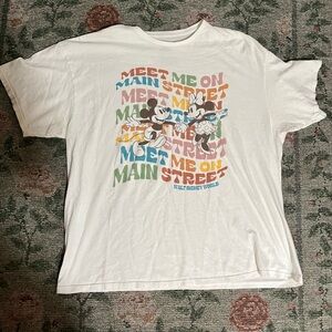 Walt Disney World Mickey & Minnie “Meet me on Main Street” Graphic T-Shirt XXL